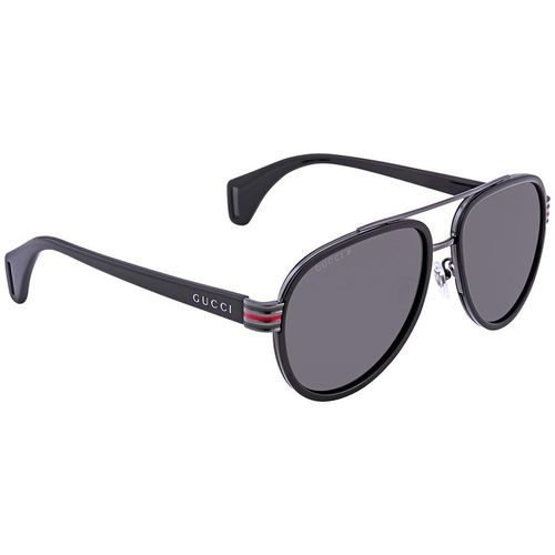 Kính Mát Gucci Grey Polarized Aviator Men's Sunglasses GG0447S 001 58
